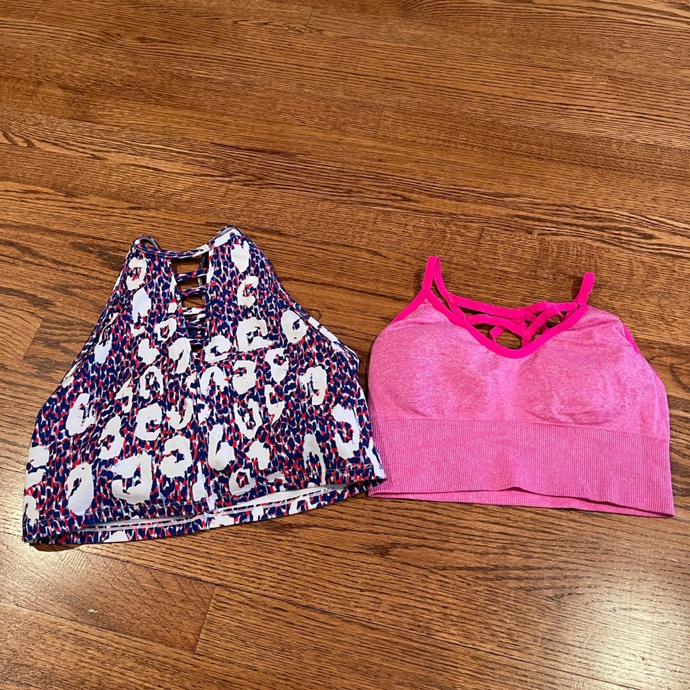 Betsy Johnson Size Small Colorful Sports Bras (2 pair)